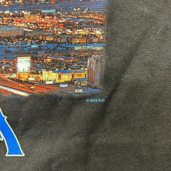 Harley Davidson Graphic Tee Mens Large Eagle Las Vegas Short Sleeve Black - Picture 5 of 9